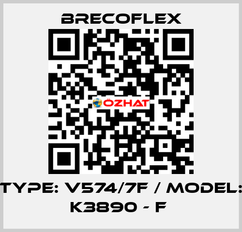 Type: V574/7F / Model: K3890 - F  Brecoflex
