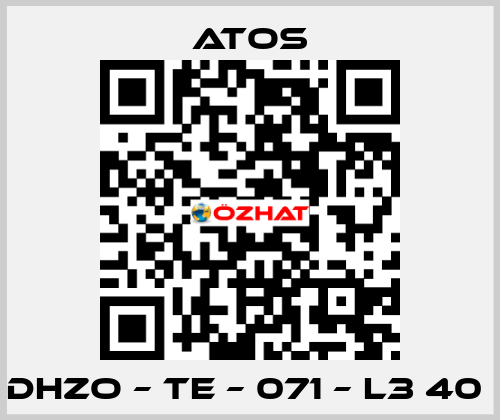 DHZO – TE – 071 – L3 40  Atos