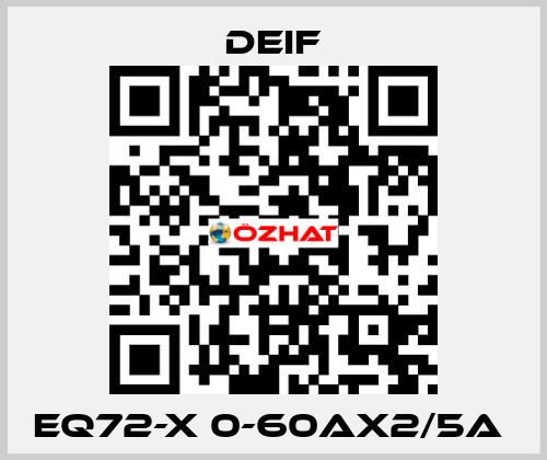 EQ72-X 0-60AX2/5A  Deif