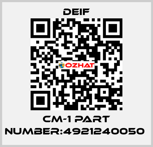 CM-1 part number:4921240050  Deif