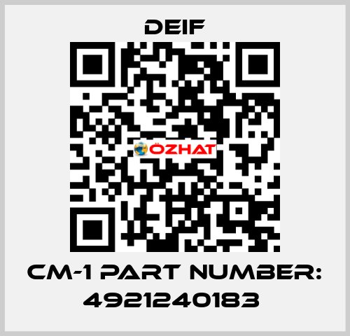 CM-1 part number: 4921240183  Deif