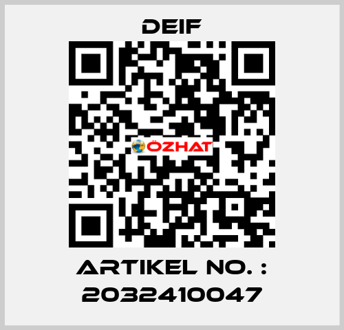 Artikel no. : 2032410047 Deif