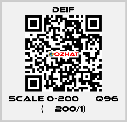 scale 0-200 А ЕQ96 (ТТ200/1) Deif