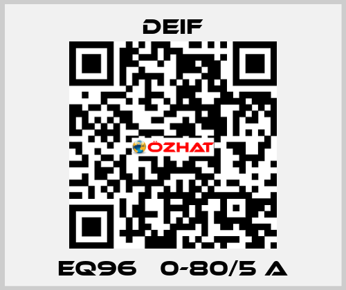 EQ96   0-80/5 A Deif