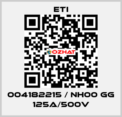 004182215 / NH00 gG 125A/500V Eti
