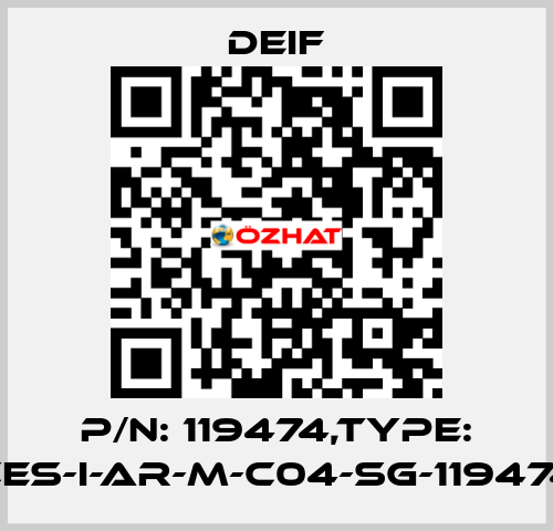 P/N: 119474,Type: CES-I-AR-M-C04-SG-119474 Deif