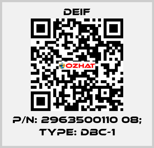 p/n: 2963500110 08; Type: DBC-1 Deif