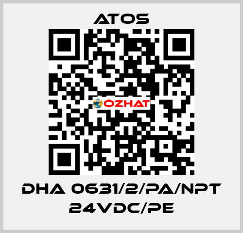 DHA 0631/2/PA/NPT 24VDC/PE Atos