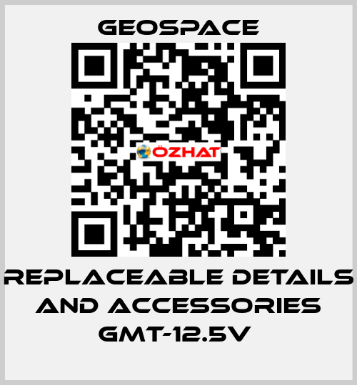 REPLACEABLE DETAILS AND ACCESSORIES GMT-12.5V  GeoSpace