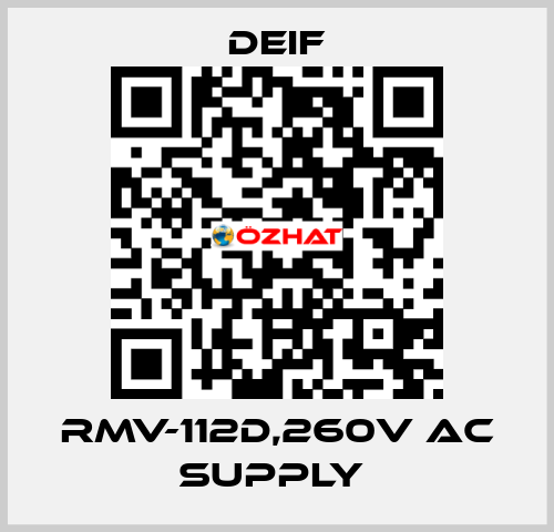 RMV-112D,260V AC SUPPLY  Deif