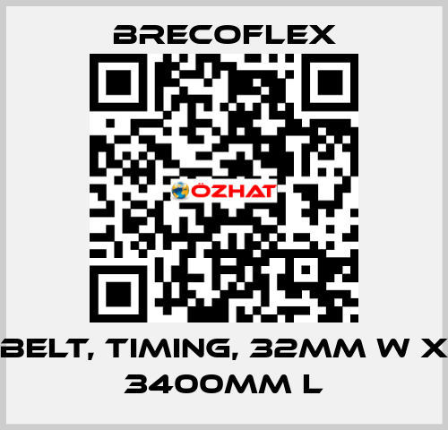 BELT, TIMING, 32MM W X 3400MM L Brecoflex