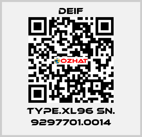 TYPE.XL96 SN. 9297701.0014 Deif