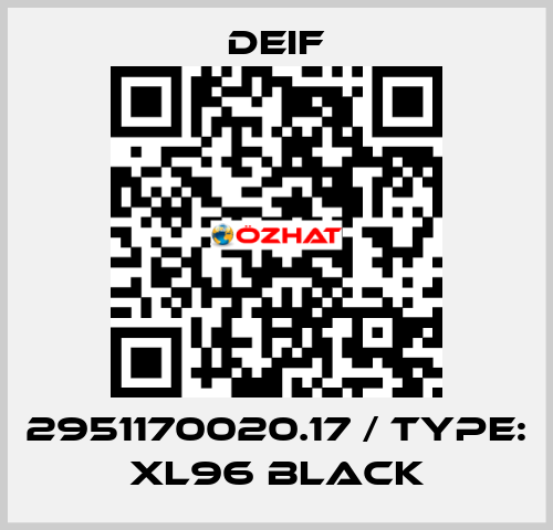 2951170020.17 / Type: XL96 black Deif