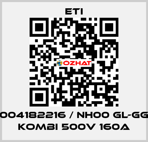 004182216 / NH00 gL-gG KOMBI 500V 160A Eti