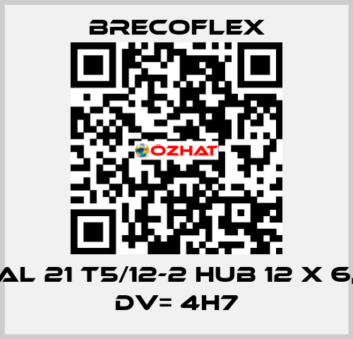Al 21 T5/12-2 HUB 12 X 6, dv= 4H7 Brecoflex