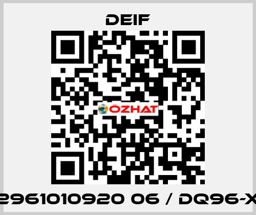 2961010920 06 / DQ96-X Deif
