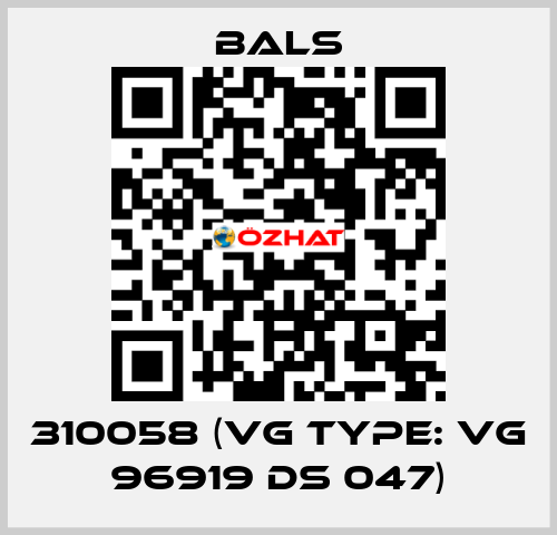 310058 (VG Type: VG 96919 DS 047) Bals