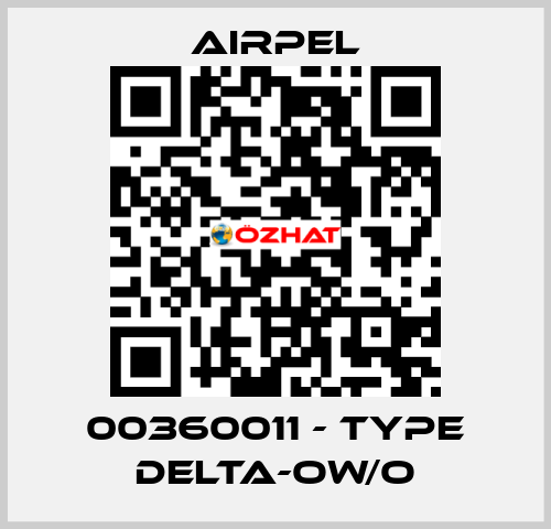 00360011 - Type DELTA-OW/O Airpel