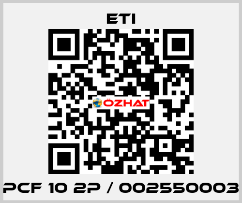 PCF 10 2p / 002550003 Eti