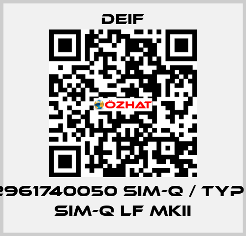 2961740050 SIM-Q / Typ : SIM-Q LF MKII Deif