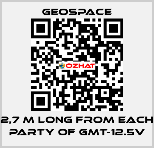 2,7 M LONG FROM EACH PARTY OF GMT-12.5V GeoSpace