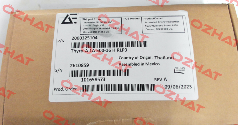 THYRO-A 1A 500-16 HRLP3 ADVANCED ENERGY