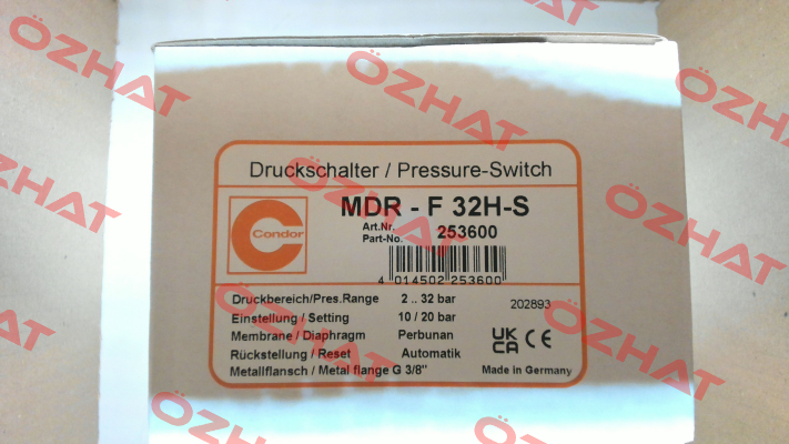 P/N: 253600, Type: MDR-F 32H-S Condor