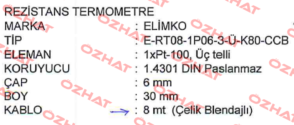 RT08-1P06-3-Ü-K80-CCB  Elimko