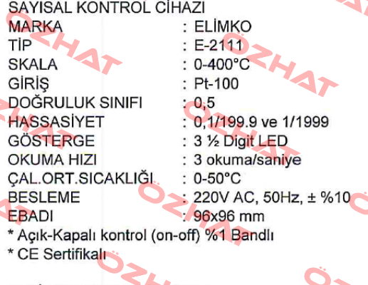 E-2111 Elimko