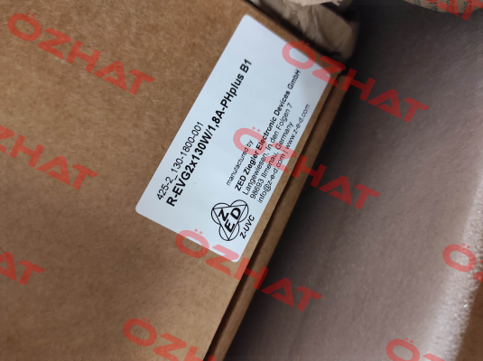 R-EVG2x130W/1,8A-PHplus B1/ 425-2-130-1800-001 ZED Ziegler Electronic Devices