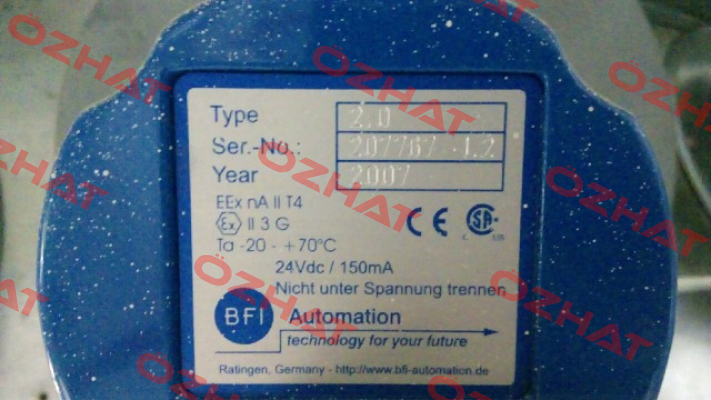 Part.-No.S 507H (Type 2.0 ) BFI AUTOMATION