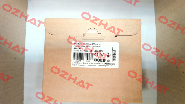 p/n: 0063451, Type: BA9053/412 AC20mA/200mA/1A Dold