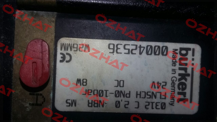 P/N: 00042536, Type: 0312-C-02,0-BB-MS-FB01-024/DC-08 * HA17+JF01 Burkert