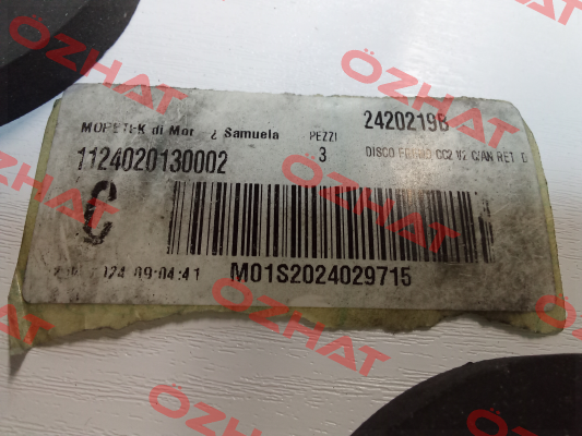 00050 / BRAKE DISC CC2 V2 C/AN RET D23095 B.Brake s.r.l.