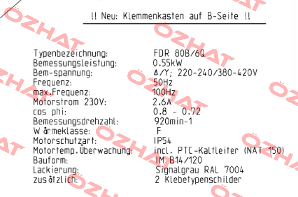 P/N: 2502.5282.2 Type: FDR 80B-6Q Dietz-Motoren