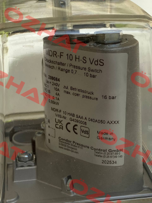 P/N: 259084, Type: MDR-F 10H-S VdS Condor
