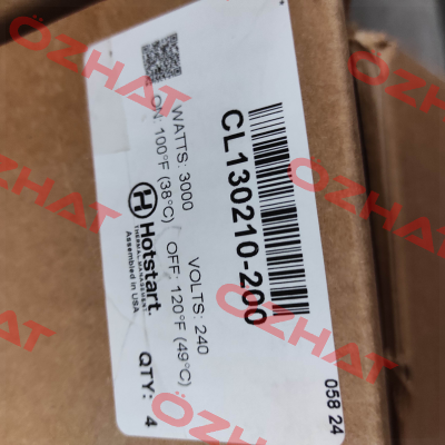 P/N: CL130210-200, Type: CL 3000W 240V 100-120F Hotstart