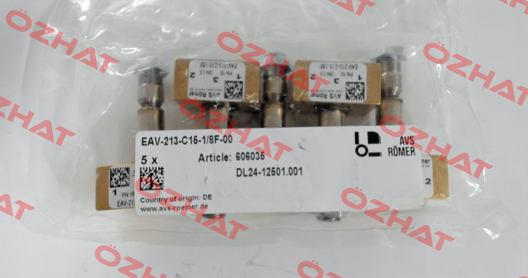P/N: 606035 Type: EAV-213-C15-1/8F-00 Avs Römer