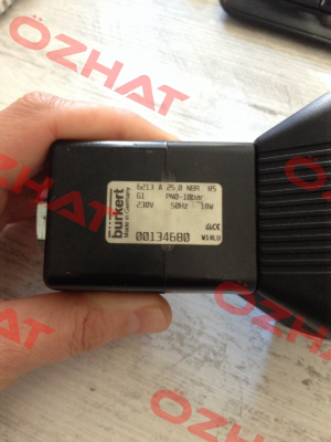 6213 A25,0 NBR M5, PN:00134680 - obsolete, replaced by  00246318  Burkert