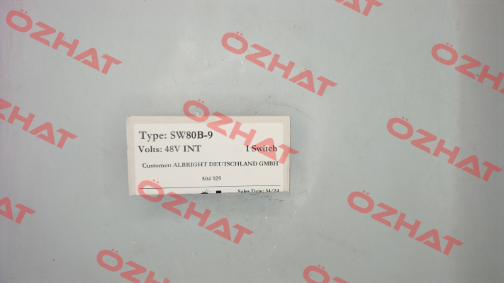 SW 80 B-9 48V INT / 504929 Albright