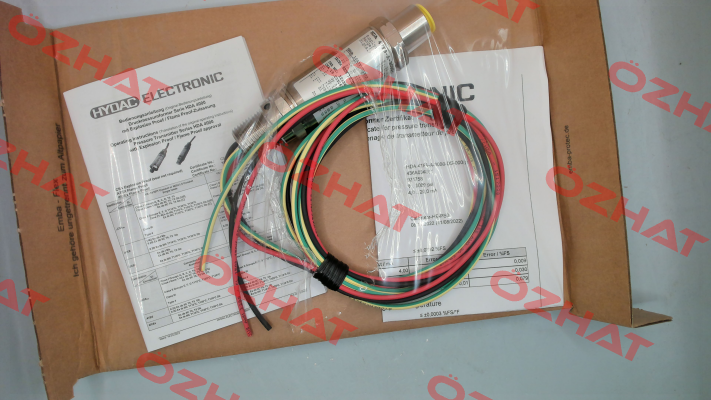 P/N: 921758, Type: HDA 47F9-A-3000-DS-000(PSI)72inch Hydac