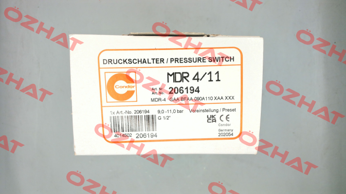 p/n: 206194; Type: MDR 4S/11 Condor