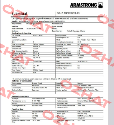 4200H 0408- 060.0 Armstrong