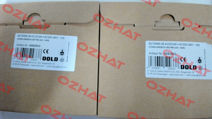 p/n: 0052933, Type: BC7936N.38 AC/DC24V+AC220-240V  10S Dold