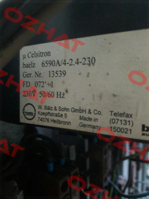 Cover for 6590B  Baelz