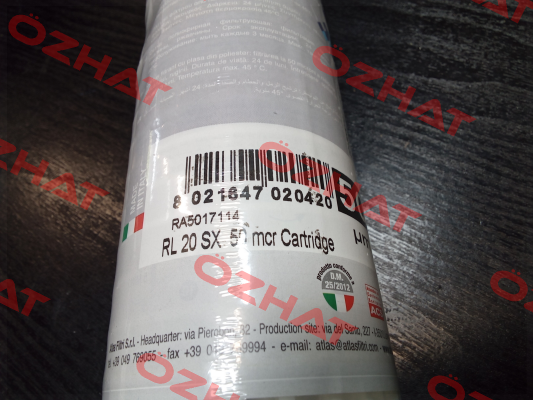 RL 20 SX 50 mcr / RA5017114 Atlas Filtri