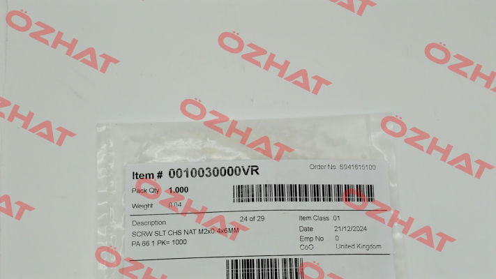 0010030000VR Essentra Components