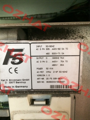 Art Nr: 20.F5.GOR-960A/ obsolete,replacement 20F5G1R-960A  LAIPPLE KEB