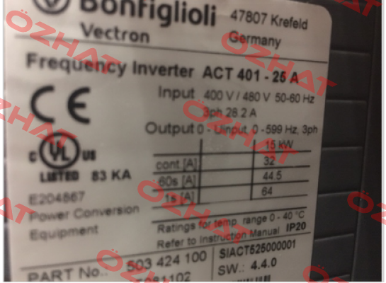ACT401 25 A Bonfiglioli