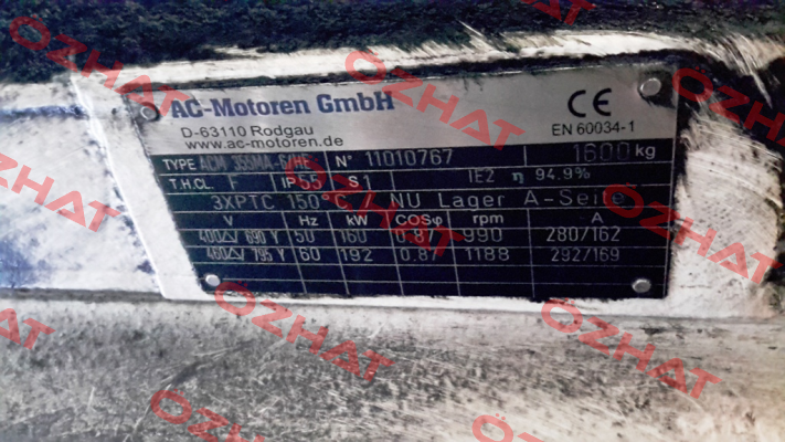 Type ACM 355 MA-6  AC Motoren